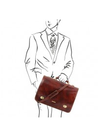 Оригинальный кожаный мужской портфель Tuscany Leather SIENA TL10054