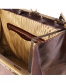 Фотография Кожаная сумка саквояж большого размера темно-коричневая Madrid Tuscany Leather TL1022 bbrown