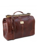 Фотография Кожаный саквояж - дорржная сумка небольшого размера Madrid Tuscany Leather TL1023