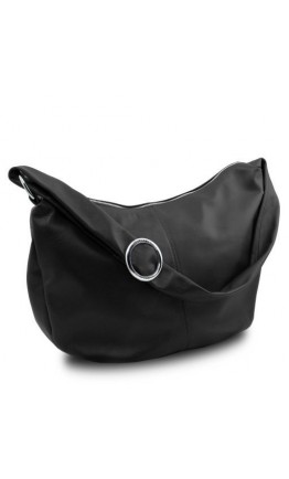 Женская вместительная черная кожаная сумка Tuscany Leather Yvette TL140900