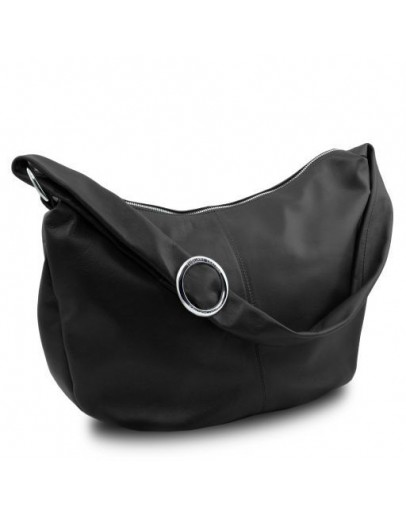 Фотография Женская вместительная черная кожаная сумка Tuscany Leather Yvette TL140900