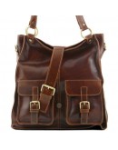 Фотография Темно-коричневая женская вместительная сумка Tuscany Leather MELISSA TL140928