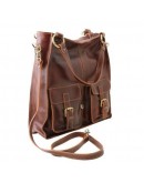 Фотография Темно-коричневая женская вместительная сумка Tuscany Leather MELISSA TL140928