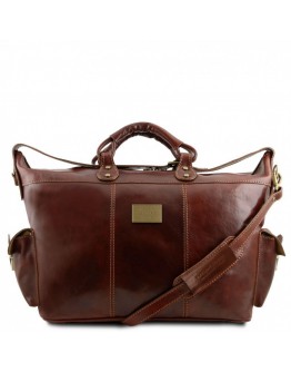 Коричневая кожаная дорожная - спортивная сумка Tuscany Leather TL140938 Porto
