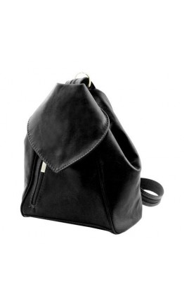 Кожаный женский черный рюкзак Tuscany Leather Delhi TL140962 black