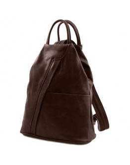 Темно-коричневый женский кожаный рюкзак Tuscany Leather Shanghai TL140963 bbrown