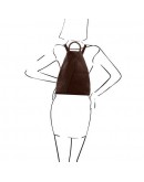 Фотография Темно-коричневый женский кожаный рюкзак Tuscany Leather Shanghai TL140963 bbrown