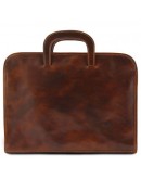 Фотография Мужской тонкий коричневый портфель Tuscany Leather Sorrento TL141022 brown