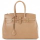 Кожаная женская вместительная сумка бежевого цвета Tuscany Leather TL141529 shamp