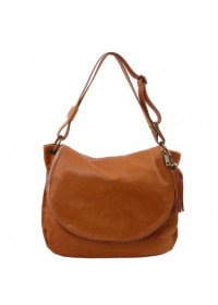 Женская кожаная сумка цвета коньяка Tuscany Leather TL Bag TL141110 con