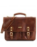 Фотография Коричневый мужской оригинальный портфель Tuscany Leather TL141134 brown