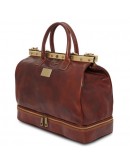 Фотография Кожаная коричневая деловая сумка саквояж Tuscany Leather Barcelona TL141185 brown