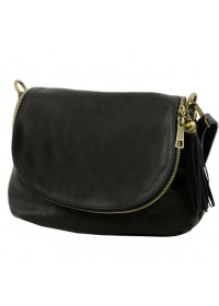 Черная женская кожаная сумка на плечо Tuscany Leather Bag TL141223