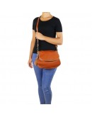 Фотография Черная женская кожаная сумка на плечо Tuscany Leather Bag TL141223
