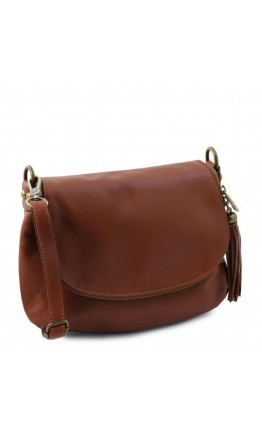 Женская кожаная сумка на плечо Tuscany Leather Bag TL141223 цвет корица