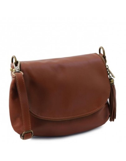 Фотография Женская кожаная сумка на плечо Tuscany Leather Bag TL141223 цвет корица