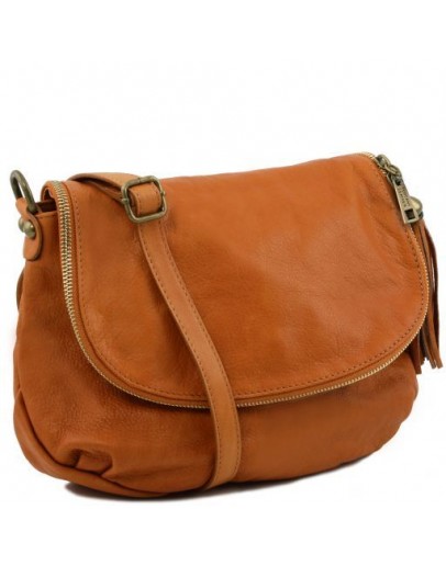 Фотография Рыжая женская кожаная сумка Tuscany Leather Bag TL141223 con