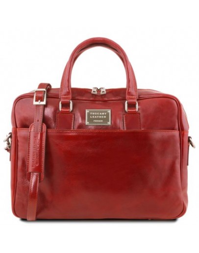 Фотография Мужская сумка портфель красного цвета Tuscany Leather TL141241 red