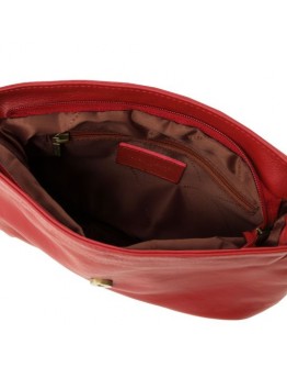 Красная женская кожаная сумка на плечо Tuscany Leather Bag TL141223 red