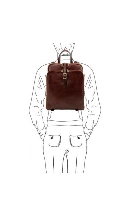 Оригинальный кожаный фирменный мужской рюкзак Tuscany leather Taipei TL141239
