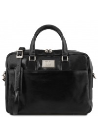 Черная кожаная сумка портфель Tuscany Leather TL141241-2