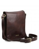 Фотография Большой кожаный мессенджер темно-коричневый Tuscany Leather TL141255