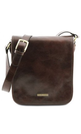 Темно-коричневая вместительная сумка на плечо Tuscany Leather TL141255 brown2b