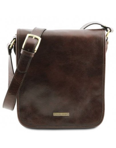 Фотография Темно-коричневая вместительная сумка на плечо Tuscany Leather TL141255 brown2b