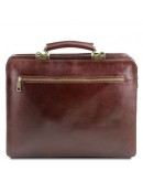 Фотография Кожаный темно-коричневый мужской портфель Tuscany Leather Venezia TL141268 bbrown