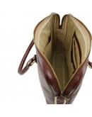 Фотография Коричневая фирменная сумка для ноутбука Tuscany Leather Prato TL141283
