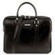 Черная кожаная сумка для ноутбука Tuscany Leather Prato TL141283 black
