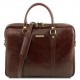 Коричневая фирменная сумка для ноутбука Tuscany Leather Prato TL141283