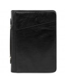 Фотография Черная фирменная кожаная папка для документов Tuscany Leather Costanzo TL141295 black