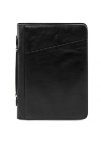 Черная фирменная кожаная папка для документов Tuscany Leather Costanzo TL141295 black