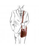 Фотография Мужская сумка на плечо медового цвета Tuscany Leather TL141300 honey
