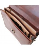 Фотография Черный мужской портфель на 2 отделения Parma Tuscany Leather TL141350