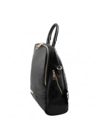 Женский кожаный черный фирменный рюкзак Tuscany Leather TL141376 black