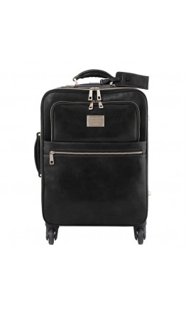 Дорожная черная сумка на колесах TL VOYAGER Tuscany Leather TL141911