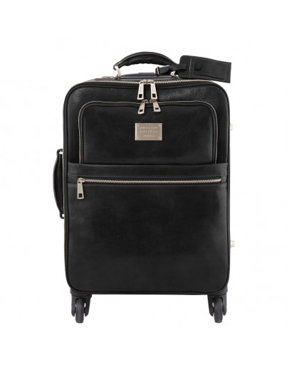 Фотография Дорожная черная сумка на колесах TL VOYAGER Tuscany Leather TL141911