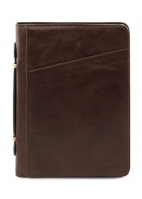 Темно-коричневая кожаная папка для документов Tuscany Leather CLAUDIO TL141404 bbrown
