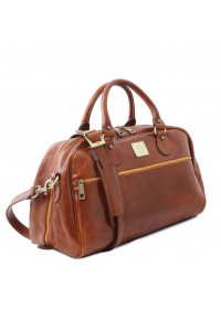 Дорожная кожаная сумка небольшого размера Tuscany Leather Voyager TL141405 honey