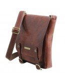 Фотография Мужская сумка на плечо медового цвета Tuscany Leather TL141406 honey