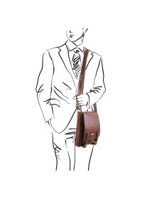 Мужская сумка на плечо медового цвета Tuscany Leather TL141406 honey