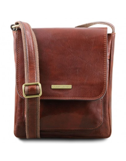 Фотография Мужская коричневая сумка через плечо Tuscany Leather TL141407