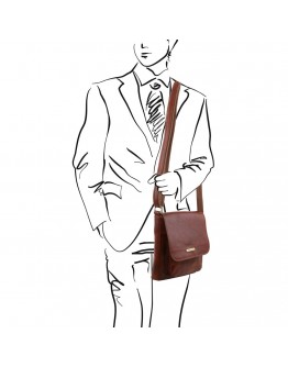 Мужская коричневая сумка через плечо Tuscany Leather TL141407