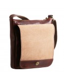 Фотография Темно-коричневая мужская кожаная сумка на плечо Tuscany Leather TL141407 bbrown