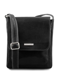 Мужская черная сумка через плечо Tuscany Leather TL141407 bl