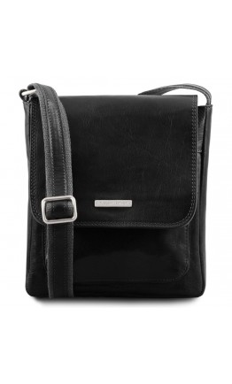 Мужская черная сумка через плечо Tuscany Leather TL141407 bl