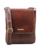 Фотография Коричневая мужская плечевая кожаная сумка Tuscany Leather TL141408