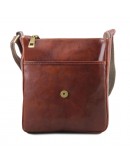 Фотография Черная плечевая мужская сумка фирменная сумка Tuscany Leather TL141408 black